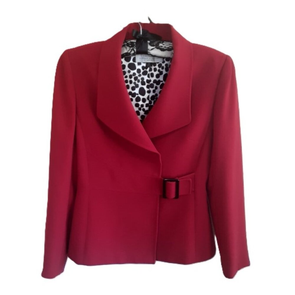 Tahari Stylish Blazer Red 4P